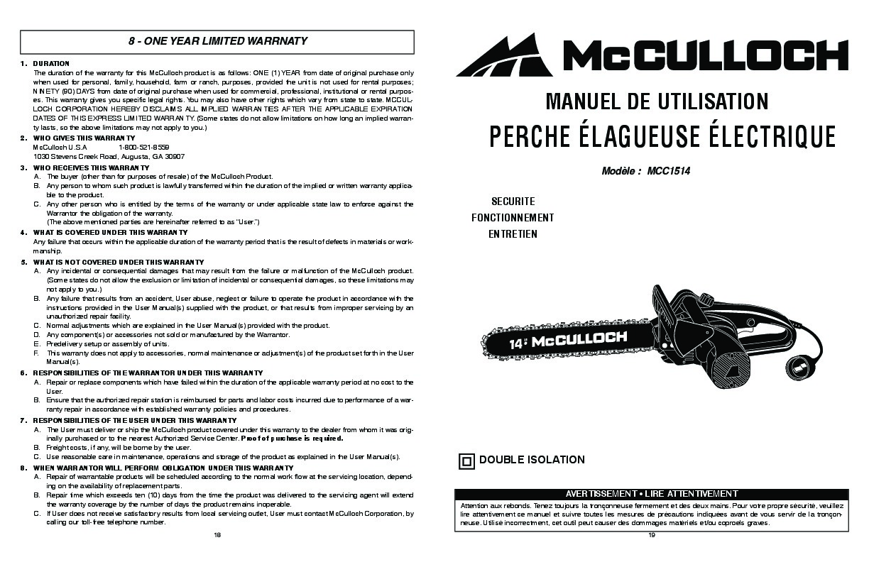 Mcculloch power mac 320